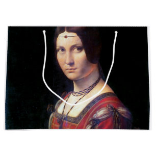 Grand Sac Cadeau La Belle Ferronnière, Léonard de Vinci