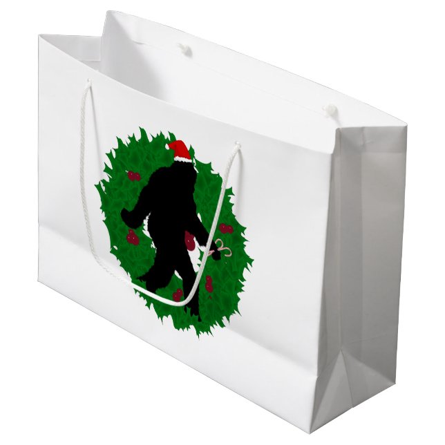 Grand Sac Cadeau La couronne de crayon de Noël (Devant Angle)
