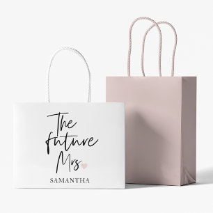 Grand Sac Cadeau La future Mme et Votre Nom Cadeau de beauté mode
