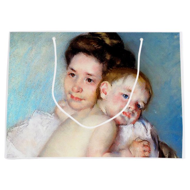 Grand Sac Cadeau La Jeune Mère, Cassatt (Devant)