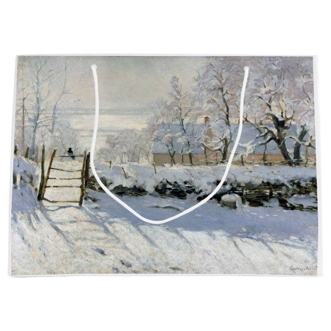 Grand Sac Cadeau La Magpie, Monet (Devant)