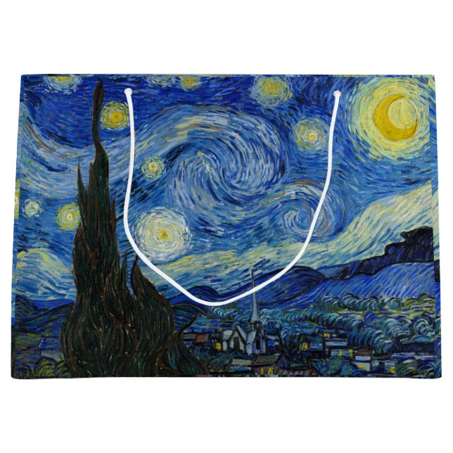 Grand Sac Cadeau La nuit étoilée, 1889 par Vincent van Gogh (Devant)