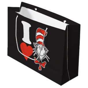 Grand Sac Cadeau La Saint-Valentin du Dr Seuss J'adore le Chat da
