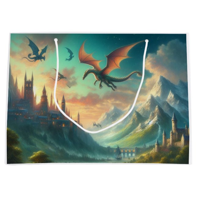 Grand Sac Cadeau La Terre du Dragon (Devant)