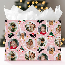 Grand Sac Cadeau Laisser la neige Scottie Chien s'amuser Photo pers