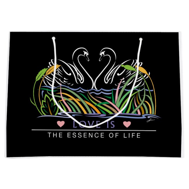 Grand Sac Cadeau L'amour est l'essence (Devant)