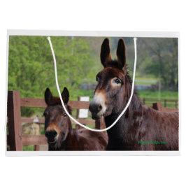 Grand Sac Cadeau L'âne, le cheval et un cadeau exclusif de mule