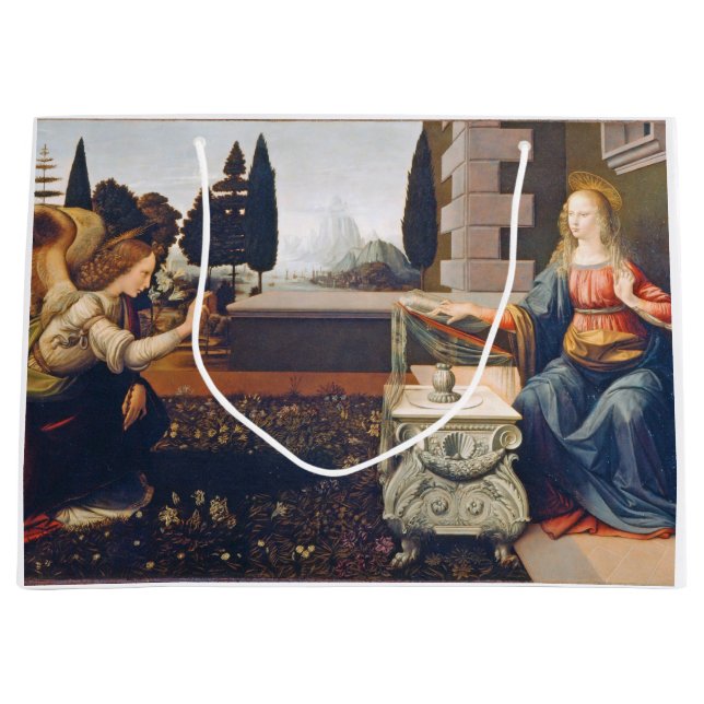 Grand Sac Cadeau L'Annonciation, Léonard de Vinci, 1472-1473 (Devant)