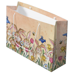 Grand Sac Cadeau Lapins