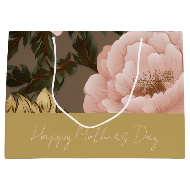 Grand Sac Cadeau Large Oversized Floral (Devant)