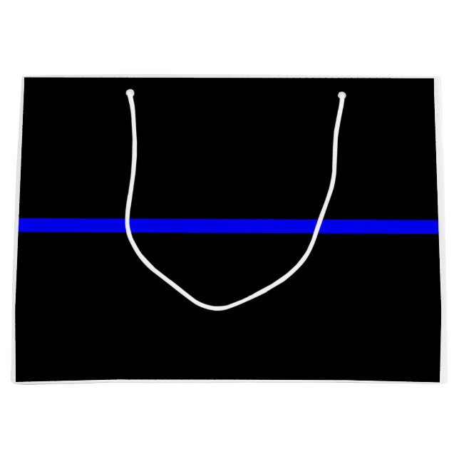 Grand Sac Cadeau Le concept mince symbolique de Blue Line (Devant)