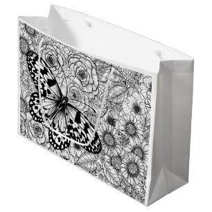 Grand Sac Cadeau Le jardin de cerf-volant en papier