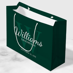 Grand Sac Cadeau Le nom et le monogramme des développeurs de script
