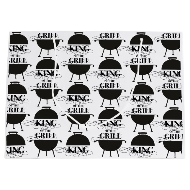 Grand Sac Cadeau Le Roi Du Grill (Devant)