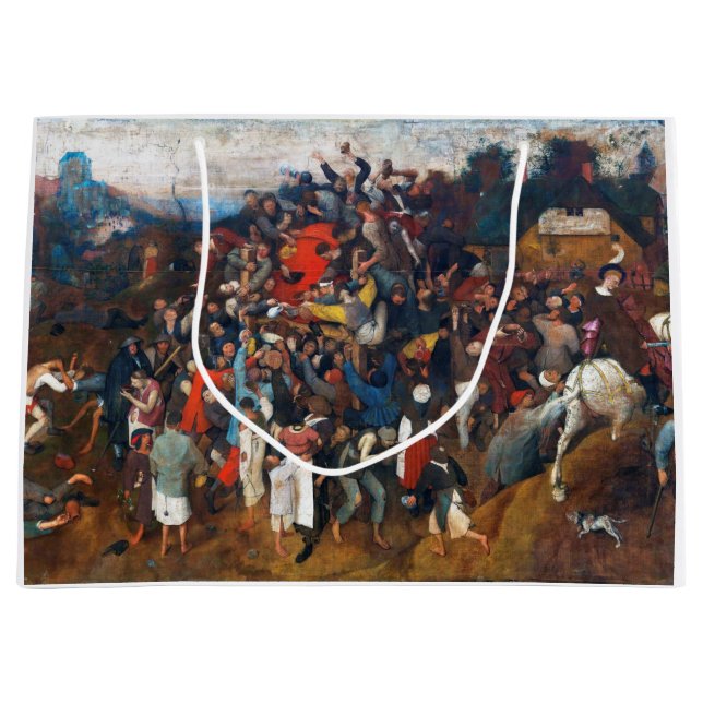 Grand Sac Cadeau Le vin de Saint Martin, Pieter Bruegel (Devant)