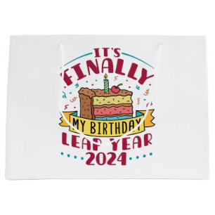 Grand Sac Cadeau Leap Year 2024 C'est enfin mon anniversaire