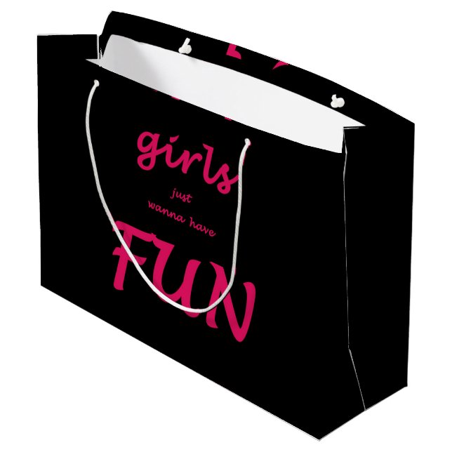Grand Sac Cadeau les filles veulent juste s'amuser (Dos Angle)