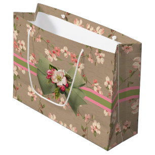 Grand Sac Cadeau Les fleurs d'Apple