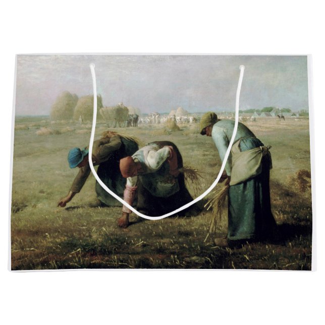 Grand Sac Cadeau Les Gleaners, Jean-François Millet, 1857 (Devant)
