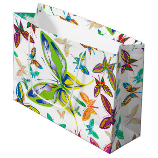 Grand Sac Cadeau Les grands papillons rêvés