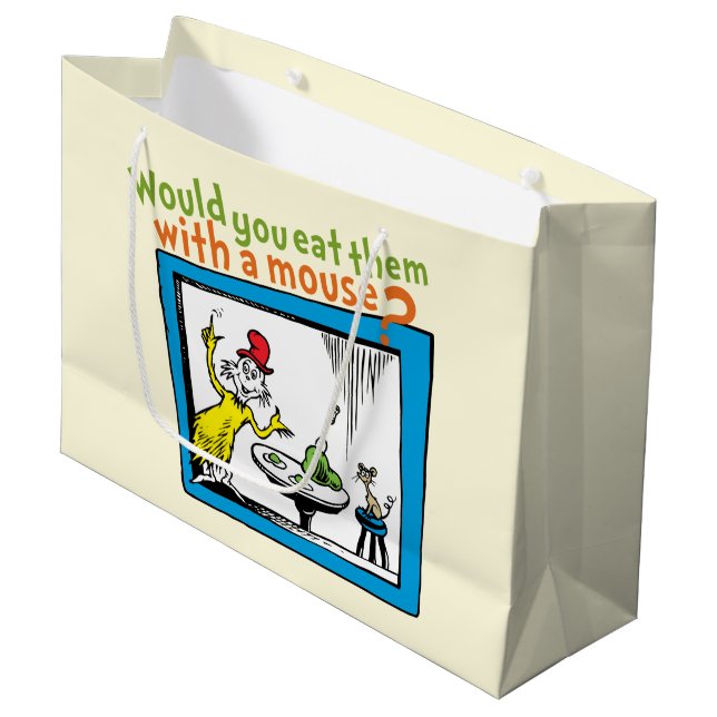Grand Sac Cadeau Les mangeriez-vous avec une souris? (Devant Angle)