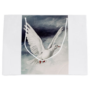 Grand Sac Cadeau L'esprit saint sous forme de colombe