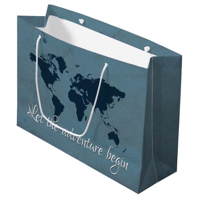 Grand Sac Cadeau Let the adventure begin (Devant Angle)