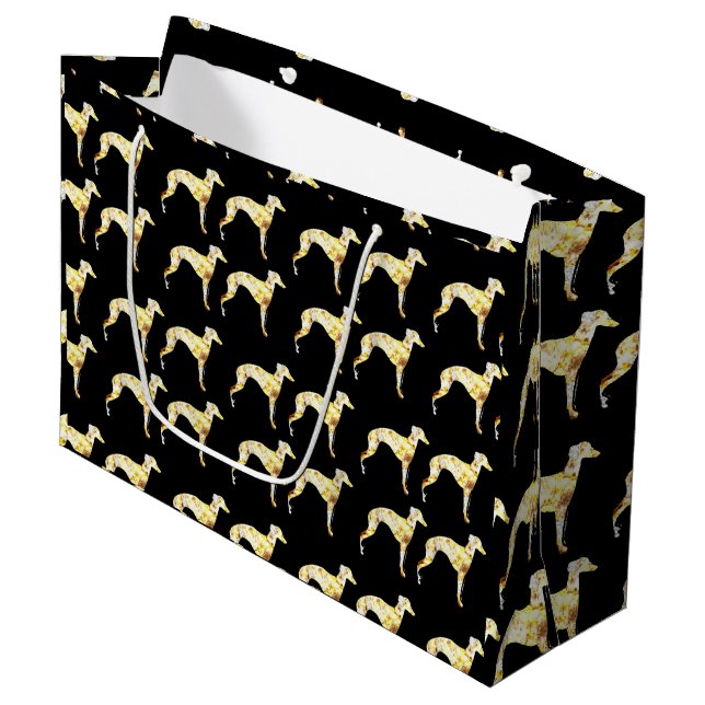 Grand Sac Cadeau Lévrier   (Devant Angle)