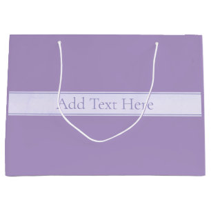 Grand Sac Cadeau Lila clair élégant personnalisable