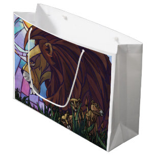Grand Sac Cadeau Lion et petits