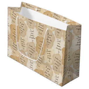 Grand Sac Cadeau Livres de Crème Inspirants Magie