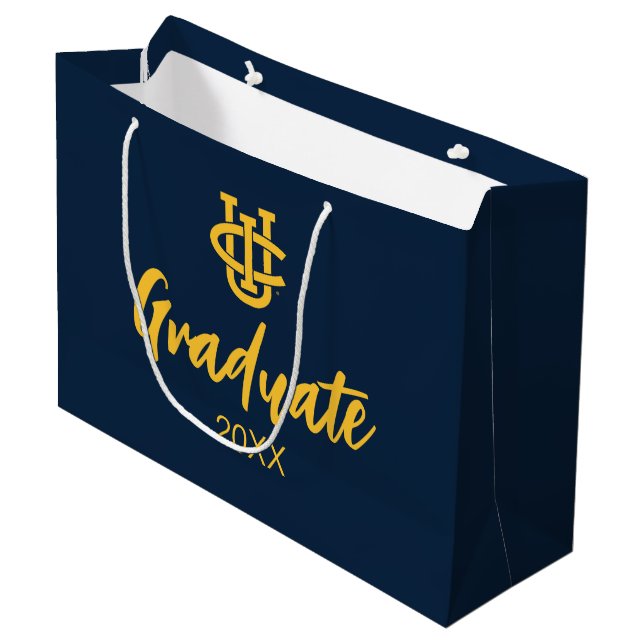 Grand Sac Cadeau Logo de l'Université de Californie, Irvine (Devant Angle)