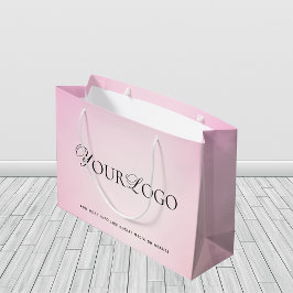 Grand Sac Cadeau Logo de société commerciale personnalisé avec dégr