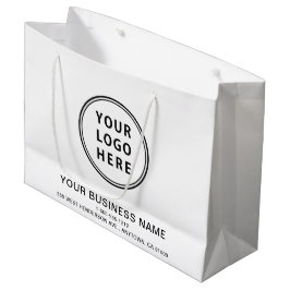 Grand Sac Cadeau Logo d'entreprise moderne