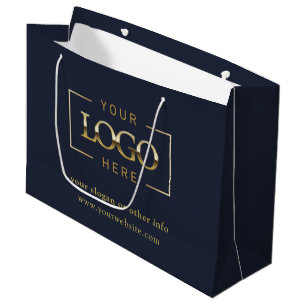 Grand Sac Cadeau Logo personnalisé de l'entreprise   Promotionnel b