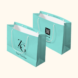 Grand Sac Cadeau Logo personnalisé d'entreprise mignon avec code QR