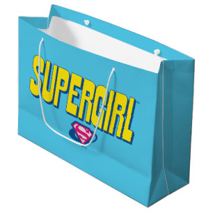 Grand Sac Cadeau Logo Pop Supergirl