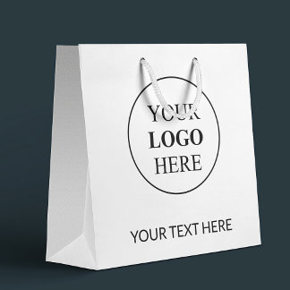 Grand Sac Cadeau Logo Promotionnel Personnalisé – Aucune Commande M