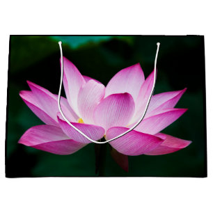 Grand Sac Cadeau Lotus rose
