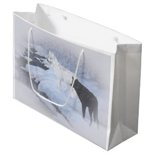 Grand Sac Cadeau Loups