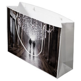 Grand Sac Cadeau Lumière, ombres et symétrie - sépia