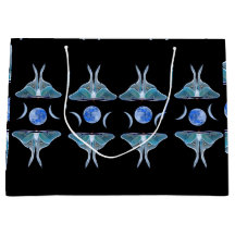 Luna Moth Triple Moon sur Noir