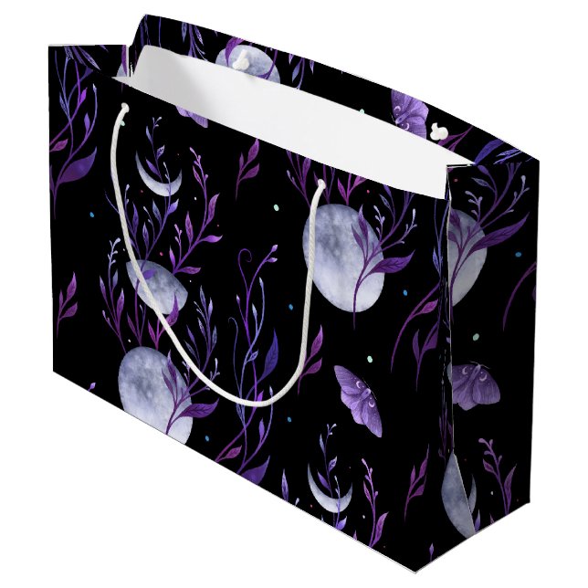 Grand Sac Cadeau Lune et mauve (Dos Angle)