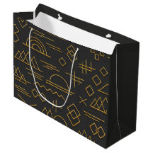 Luxurious 3D Gold Embossed Geometric Pattern 