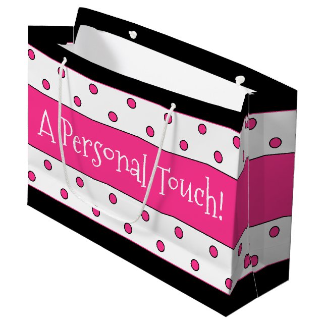 Grand Sac Cadeau Magasin de papier super doux (Devant Angle)