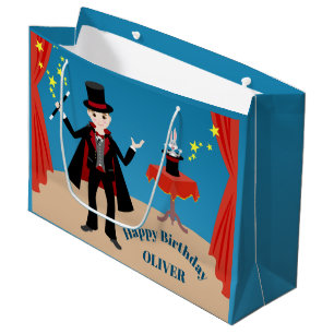 Grand Sac Cadeau Magicien Boy Show Fête d'anniversaire