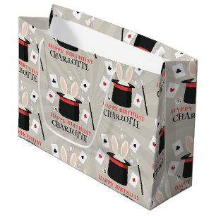 Grand Sac Cadeau Magicien Show Magicien Enfants Anniversaire Nom pe