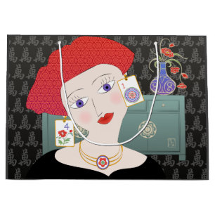 Grand Sac Cadeau Mah Jongg Lady 01 Cadeau