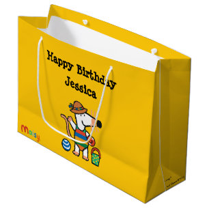 Grand Sac Cadeau Maisy à l'anniversaire de plage