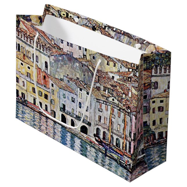 Grand Sac Cadeau Malcesine au lac de Garde, Gustav Klimt (Devant Angle)